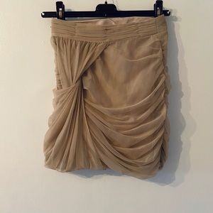 Beige mini skirt
